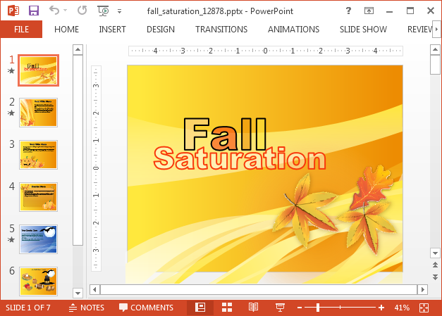 Fall leaves animation for PowerPoint